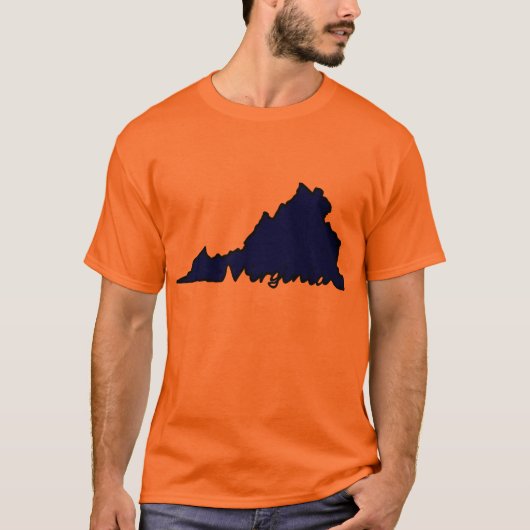 Virginia Script T-shirt - Oranje (Voorkant)