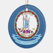 Virginia Seal Keramisch Ornament (Links)