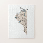 Virginia Shaped Virgian Afbeelding Map Legpuzzel (Verticaal)