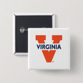Virginia Split V Vierkante Button 5,1 Cm (Voorkant /achterkant)