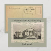 Virginia State Capital Building Briefkaart (1908) (Voorkant / Achterkant)