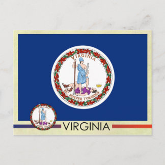 Virginia State Flag and Seal Briefkaart