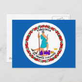 Virginia State Flag Briefkaart (Voorkant / Achterkant)
