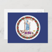 Virginia State Flag Dominion Sic Semper Tyrannis Briefkaart (Voorkant / Achterkant)