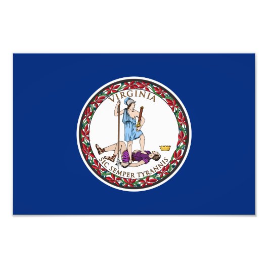 Virginia State Flag Foto Afdruk (Voorkant)