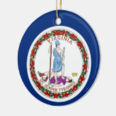Virginia State Flag Keramisch Ornament (Links)
