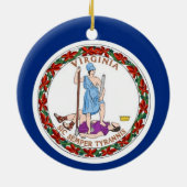 Virginia State Flag Keramisch Ornament (Achterkant)