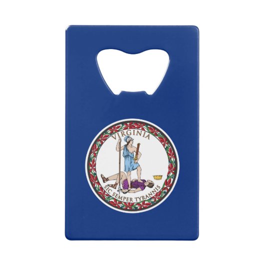 Virginia State Flag Kredietkaart Flessenopener (Voorkant)