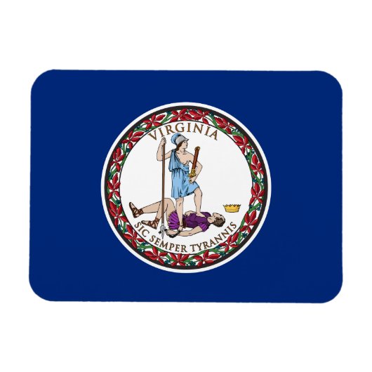Virginia State Flag Magneet (Horizontaal)