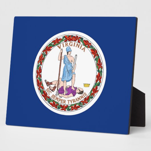 Virginia State Flag Plaque Fotoplaat (Zijkant)