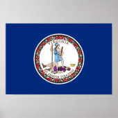 Virginia State Flag Poster (Voorkant)