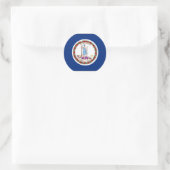 Virginia State Flag Ronde Sticker (Tas)