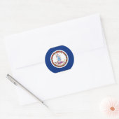 Virginia State Flag Ronde Sticker (Envelop)