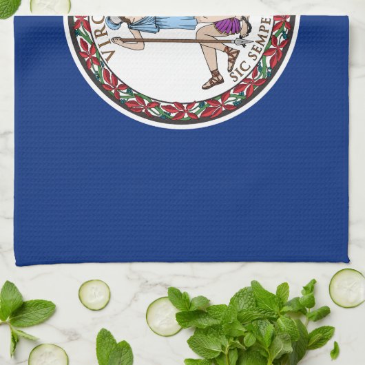 Virginia State Flag Theedoek (Gevouwen)