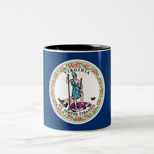 Virginia State Flag Two-Tone Coffee Mok (Center)