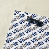 Virginia State Flag Typography Pattern Verenigde S Strandlaken (In situ)