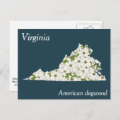 Virginia State Flower Collage Map Briefkaart (Voorkant / Achterkant)