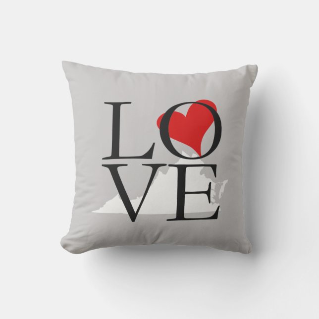 Virginia State Love Coussin (Recto)