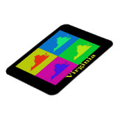 Virginia State Map Magneet (Linkerzijde)