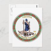 Virginia State Seal Briefkaart (Voorkant / Achterkant)