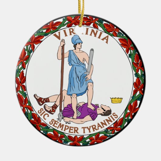 Virginia State Seal Keramisch Ornament (Voorkant)