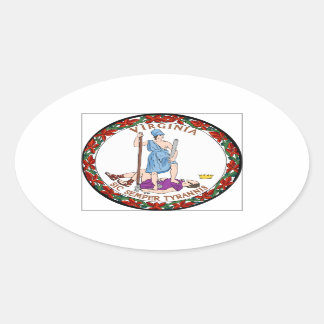 Virginia State Seal Ovale Sticker