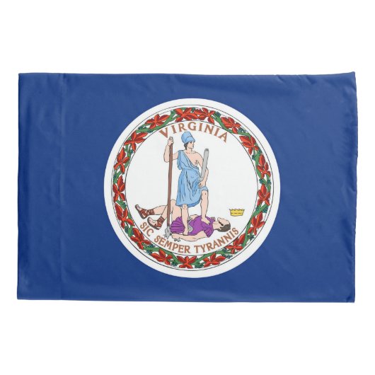 Virginia State Vlag Print Patriot Kussensloop (Achterkant)