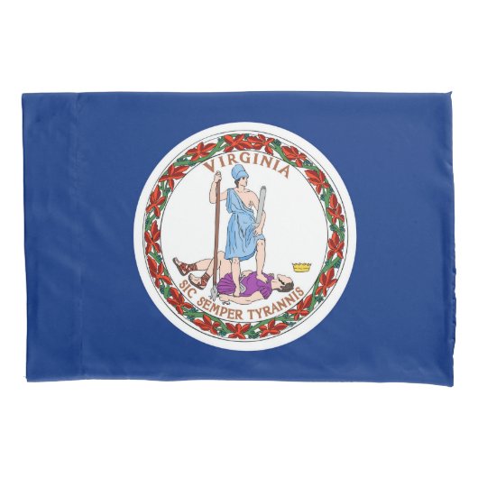 Virginia State Vlag Print Patriot Kussensloop (Voorkant)