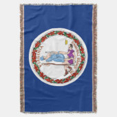 Virginia State Vlag Print Patriottisch Deken (Voorkant Verticaal)