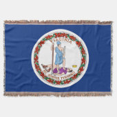 Virginia State Vlag Print Patriottisch Deken (Voorkant)
