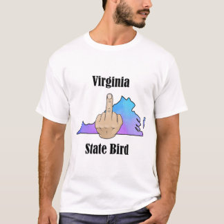 Virginia state vogel T-shirt middelvinger kleur