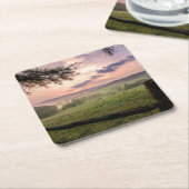 Virginia Sunset Vierkante Kartonnen Onderzetter (Schuin)