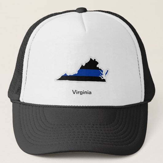 Virginia Thin Blue Line Trucker Hat Pet (Voorkant)