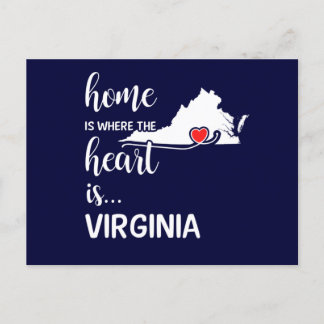 Virginia thuis is waar het hart ligt briefkaart