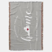 Virginia Thuisstaat Gepersonaliseerd Deken (Voorkant Verticaal)