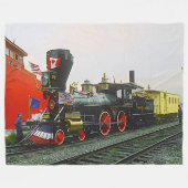 Virginia & Truckee 22 Steam Train Engine Fleece Deken (Voorkant (Horizontaal))