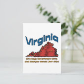 Virginia VA US States Motto ~ Stiffs and Yokels Briefkaart (Staand voorkant)