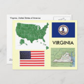 Virginia, Verenigde Staten Briefkaart (Voorkant / Achterkant)
