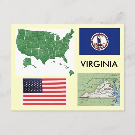Virginia, Verenigde Staten Briefkaart (Voorkant)