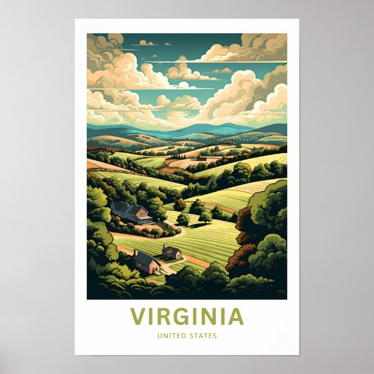 Virginia Verenigde Staten Travel Print (Voorkant)