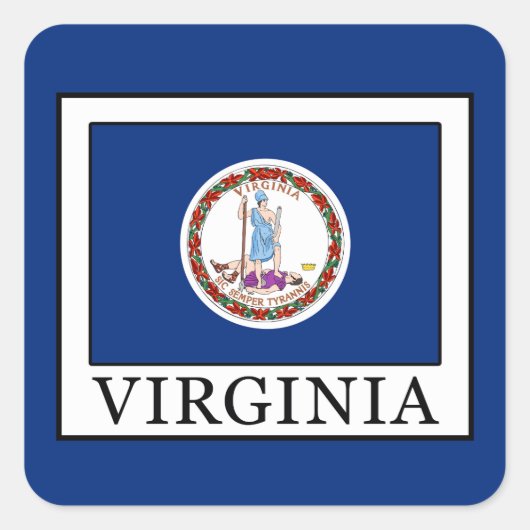Virginia Vierkante Sticker (Voorkant)