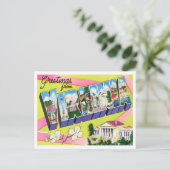 Virginia Vintage Big Letters Briefkaart (Staand voorkant)