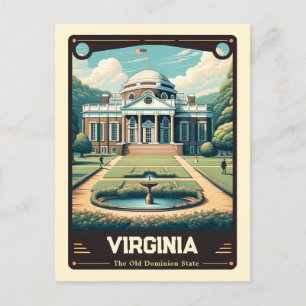 Virginia Vintage van patriottische spirit Briefkaart