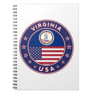 Virginia, Virginia sticker, telefoonhoesje, tote t Notitieboek
