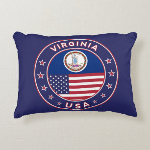 Virginia, Virginia sticker, telefoonzaak, canvas t Accent Kussen
