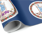 Virginia vlag cadeaupapier (Rol Hoek)