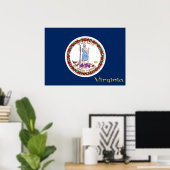 Virginia vlag poster (Thuiskantoor)