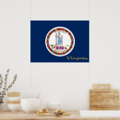 Virginia vlag poster (Keuken)