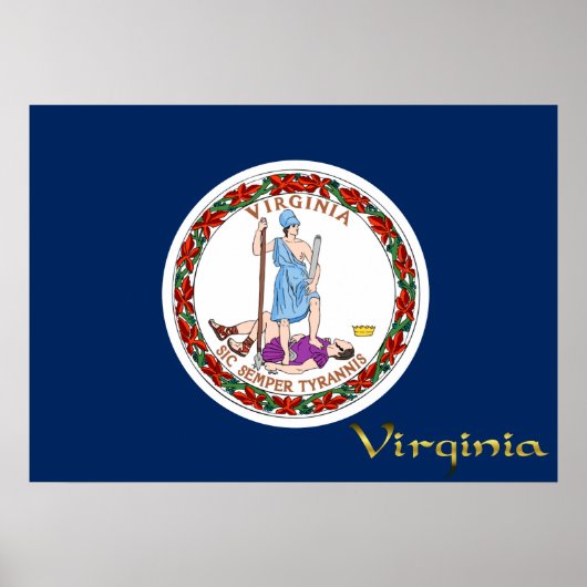 Virginia vlag poster (Voorkant)