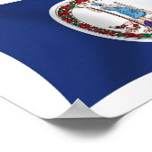 Virginia Vlag Poster Print (Hoek)